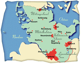 kaart Schleswig-Holstein