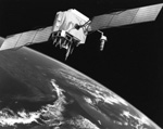 Een satelliet voor het Global Positioning System (GPS) (Foto: Boeing).