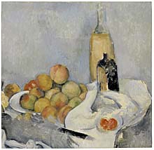 Flessen en appels, Paul Cezanne (50x52 cm; 1890-94)