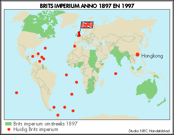 kaart van Brits imperium