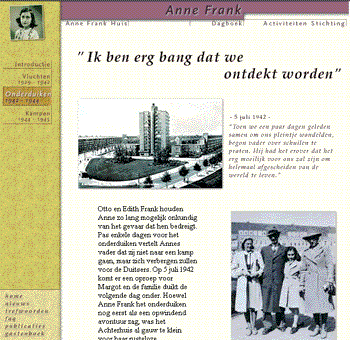 Website Anne Frank Stichting